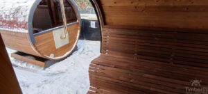 Outdoor hobbit style wooden sauna 9 2