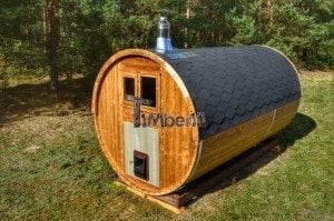 Barrel wooden thermo sauna 13