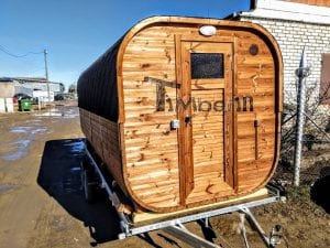Mobile Rectangular Outdoor Sauna On Wheels Trailer (17)