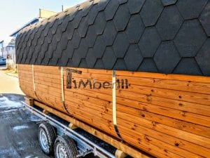 Mobile Rectangular Outdoor Sauna On Wheels Trailer (4)