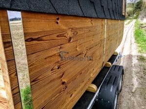 Mobile Rectangular Outdoor Sauna On Wheels Trailer (21)